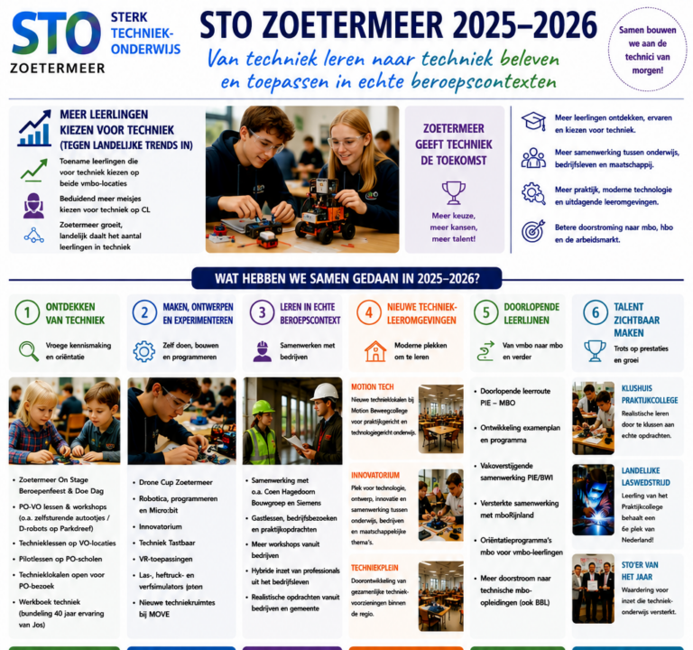 Tegen de trend in: techniek groeit bij STO Zoetermeer