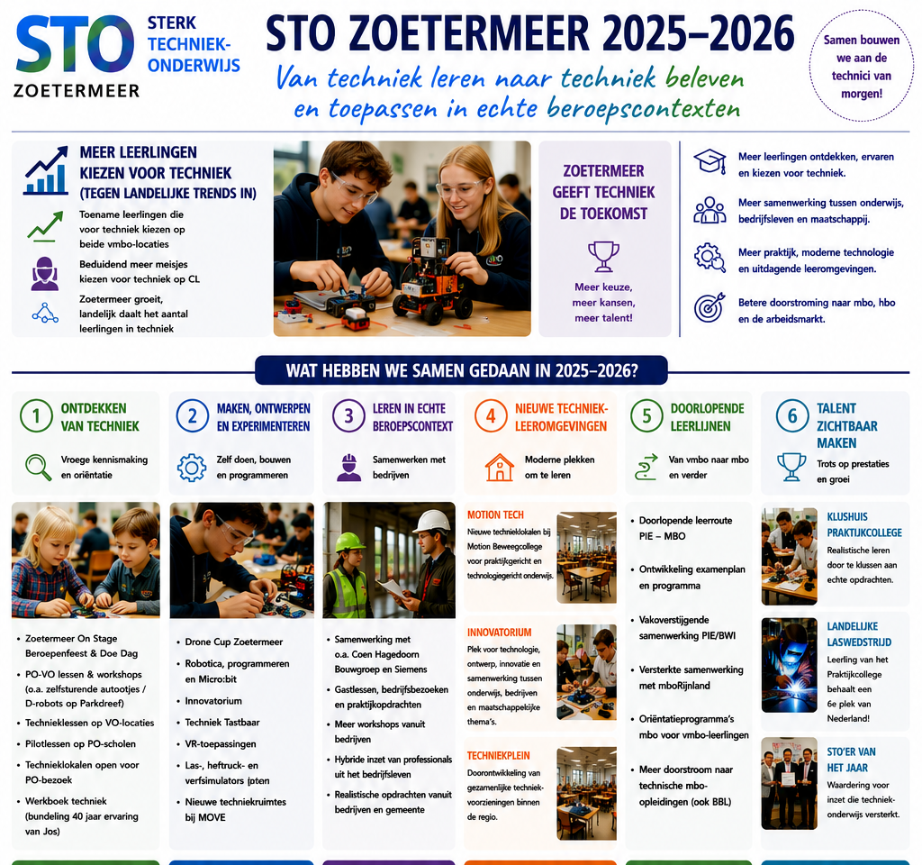 Tegen de trend in: techniek groeit bij STO Zoetermeer